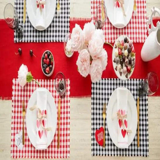 DII&reg; Love and Xoxo Checkers Embellished Placemats (Set of 4) {9}