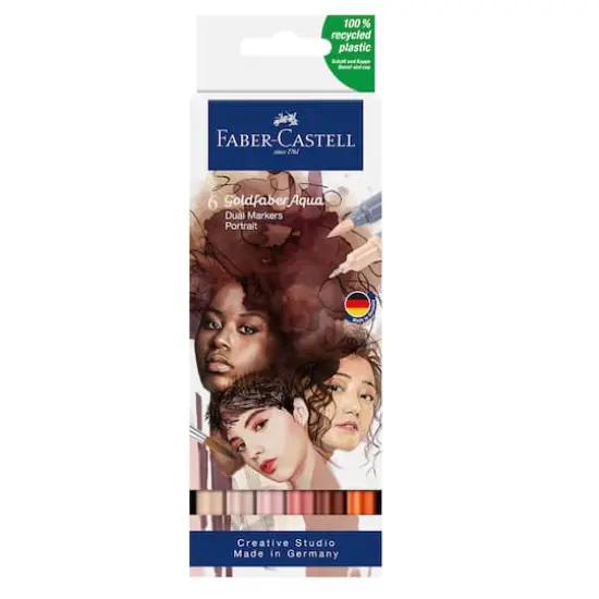Goldfaber Portrait Dual Ended Aqua Marker 6ct. {1}