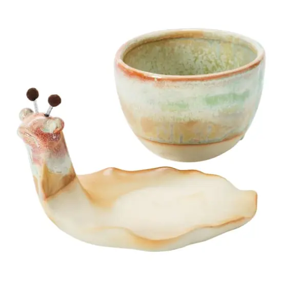 Hello Honey&reg; Stoneware Snail Planter Set {6}