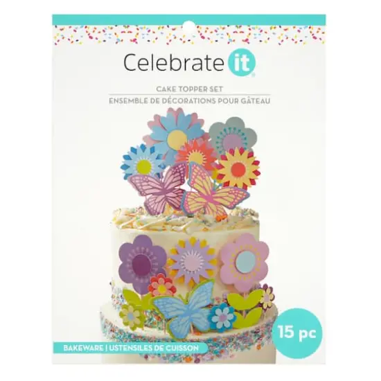 Flowers & Butterflies Cake Toper Set by Celebrate It&reg; {3}