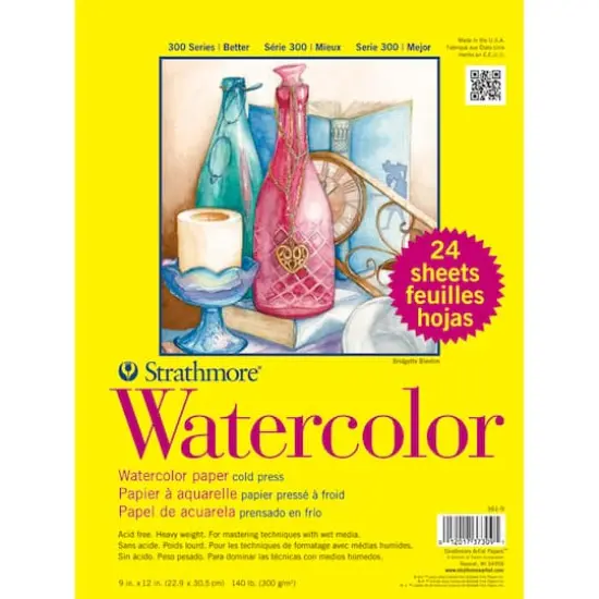 Strathmore&reg; 300 Series Watercolor Paper Classroom Value Pack, 24 Sheets {1}