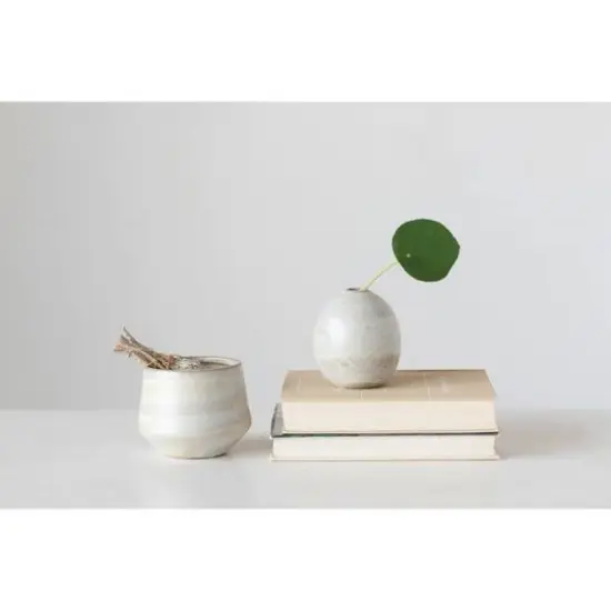 4'' Reactive Glaze Stoneware Planter {7}