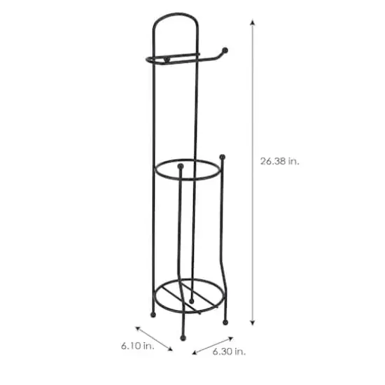 Bath Bliss Matte Black Toilet Paper Holder & Dispenser {5}