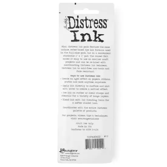 Tim Holtz&reg; Distress Ink Pad Mini Kit no 12 Brushed Corduroy/Chipped Sapphire/Aged Mahogany/Pine Needles {6}