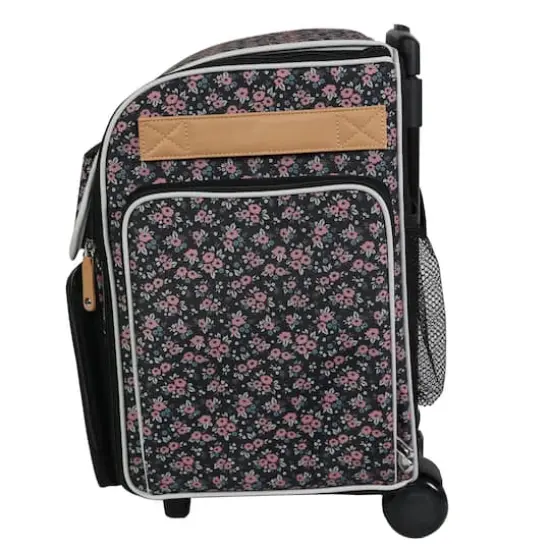 Everything Mary Floral Deluxe Collapsible Rolling Craft Bag {8}