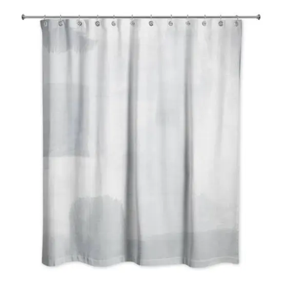 Gray Abstract Shower Curtain {1}