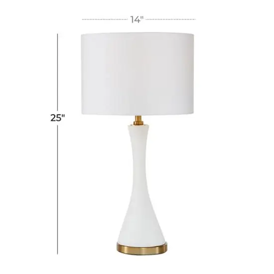 CosmoLiving by Cosmopolitan 25" Gold Ceramic Modern Table Lamp {7}
