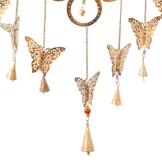 Brass Butterflies Metal Eclectic Windchime {8}