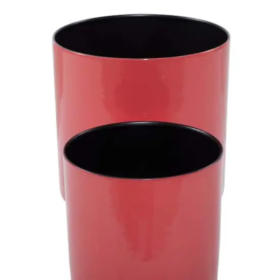 Red & Black Metal Modern Planter Set {3}