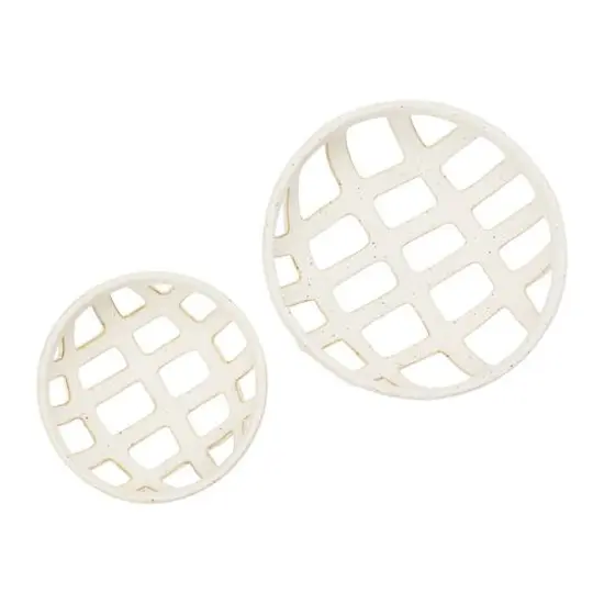 Hello Honey&reg; White Stoneware Fruit Basket Set {3}