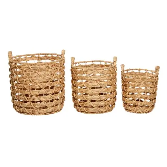 Brown Seagrass Coastal Storage Basket Set {6}