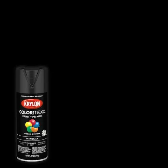 Krylon&reg; COLORmaxx&trade; Satin Paint + Primer Black {3}