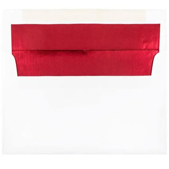 JAM Paper 6" x 9" Red Foil Lined Invitation Envelopes {1}