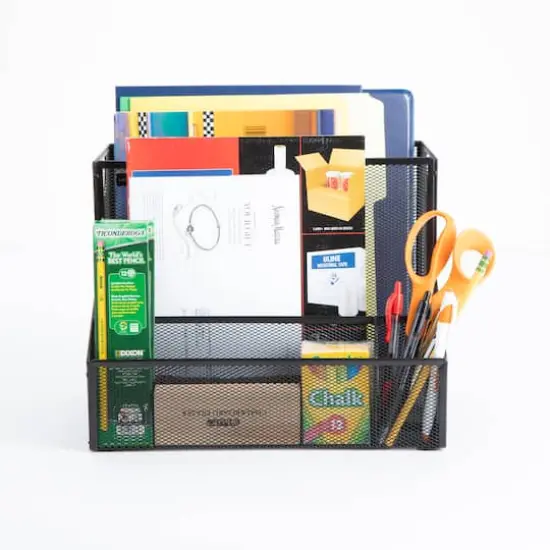 Mind Reader Large Black Metal File Organizer Basket {8}