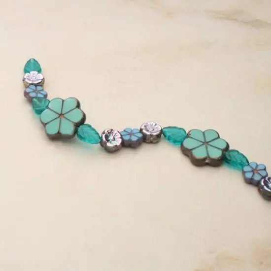Santa Fe Czech Glass Flower & Leaf Bead Mix by Bead Landing&trade; {6}