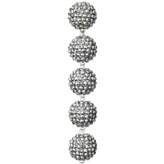 Silver Acrylic Faceted Round Beads, 20mm by Bead Landing&trade; {4}