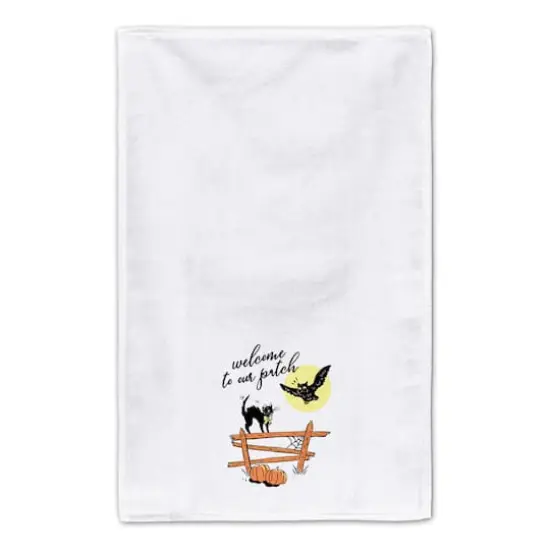 Retro Black Cat & Owl Welcome to Our Patch Tea Towel Set {4}