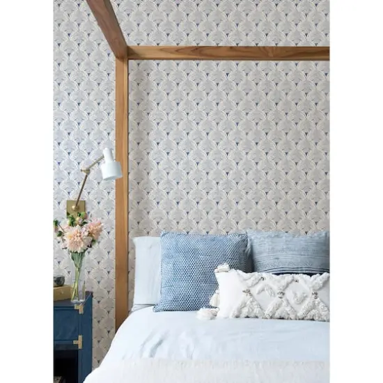 NuWallpaper Blue Manila Peel & Stick Wallpaper {3}