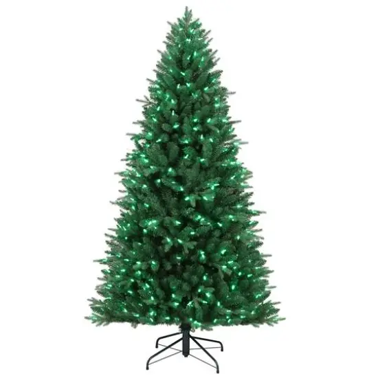 6.5ft. Pre-Lit Alexa Enabled Mountain Fir Artificial Christmas Tree, Multicolor LED Lights {4}