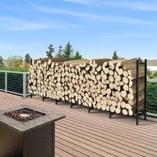 NEX&trade; 8ft. Metal Outdoor Firewood Rack {8}