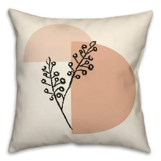 Geometric Floral 18" x 18" Throw Pillow {1}