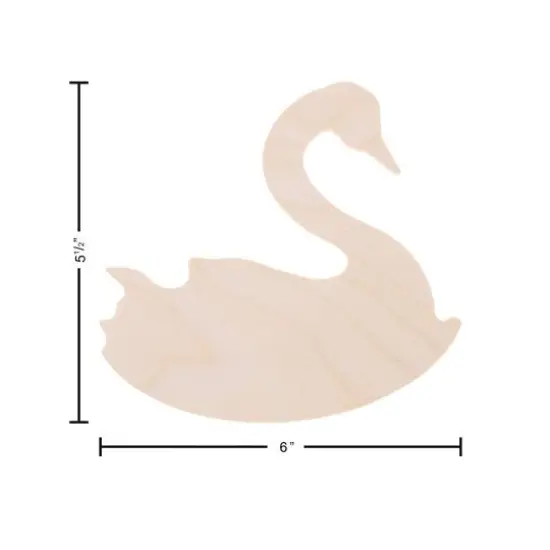 Leisure Arts&reg; 6" Rocking Swan Wood Shape {4}