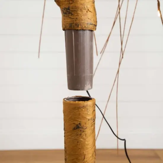 6ft. Pre-Lit Willow Artificial Christmas Tree, Warm White LED Lights {8}