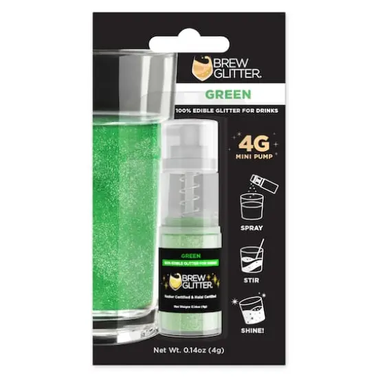Bakell&reg; Brew Glitter&reg; Edible Drink Glitter Green {3}