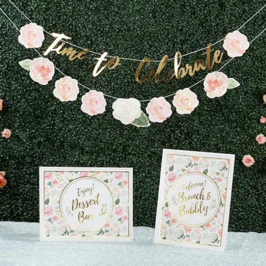 Kate Aspen&reg; Brunch Floral Brunch Party D&eacute;cor Kit with Gold Foil {9}