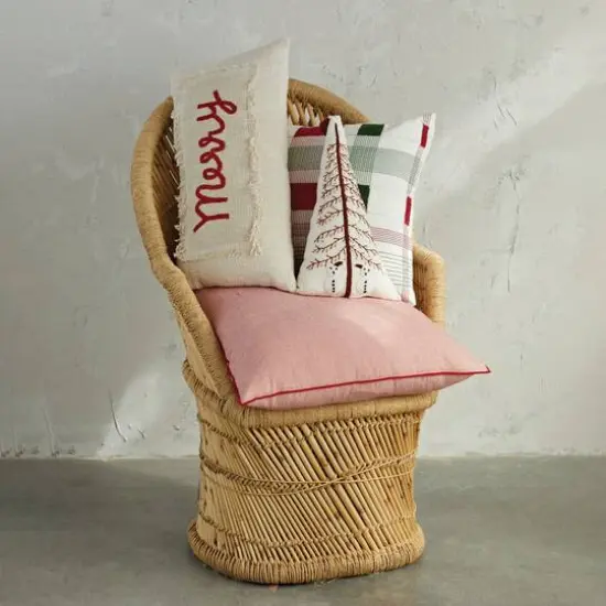 Hello Honey&reg; Red & Green Plaid Pillow {3}