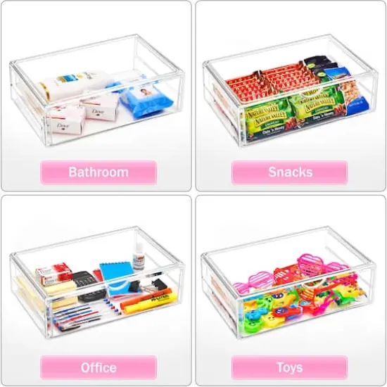 Sorbus 1-Drawer Extra Large Acrylic Cosmetic Organizer {4}