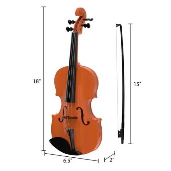 Toy Time Kid's Toy Violin with 4 Adjustable Strings & Bow {3}
