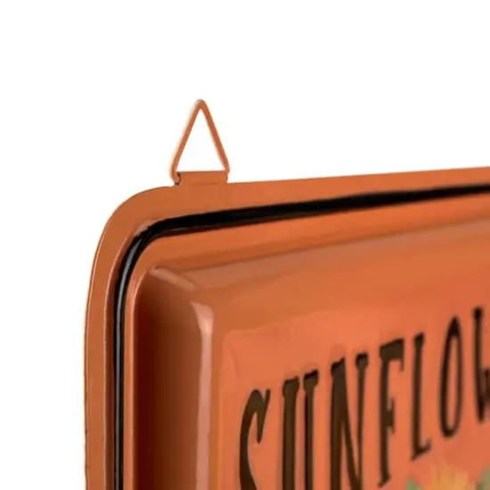 Fall Harvest Orange Sunflowers Wall Sign {5}