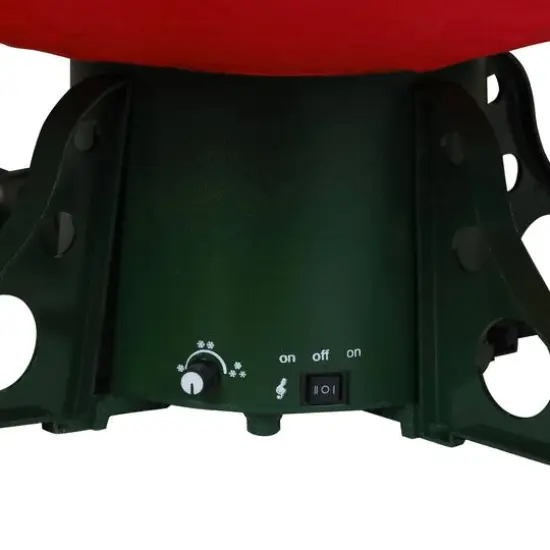 6ft. Pre-Lit Green Musical Snowing Artificial Christmas Tree, White LED Lights {7}