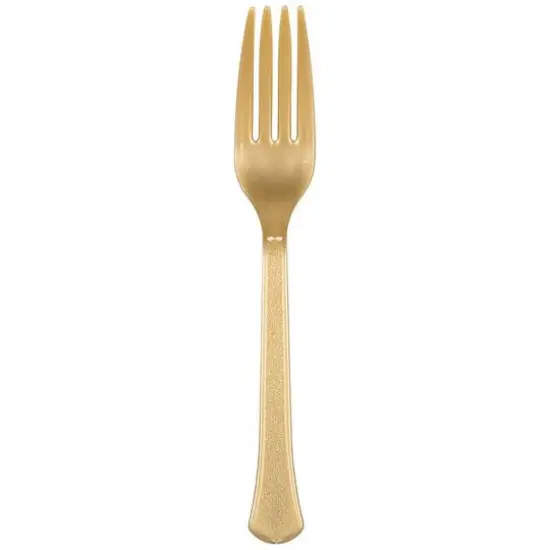 JAM Paper Premium Utensils Plastic Forks Party Pack, 48ct. Gold {3}