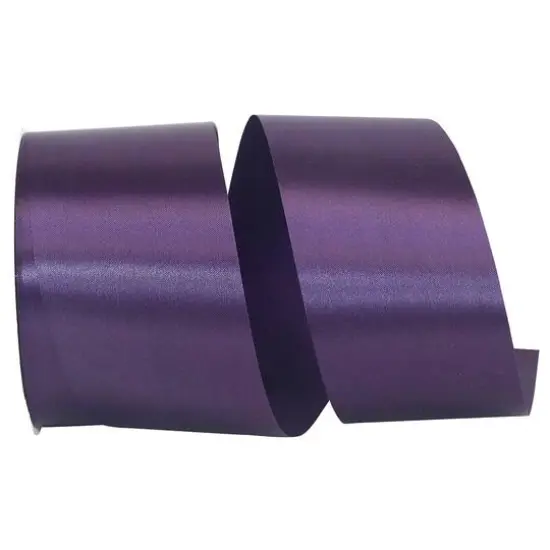 JAM Paper 2.5" x 50yd. Single Face Satin Allure Ribbon Plum {1}