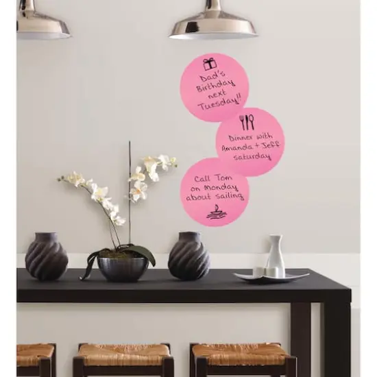WallPops Flirt 13" Pink Dry Erase Dot Decals, 3ct. {3}