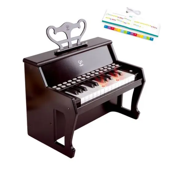 Hape Learn With Lights Black Electronic Piano {1}