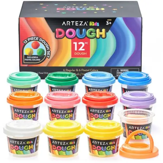 Arteza&reg; Kids 12 Piece Pastel & Regular Colors Dough Set {1}