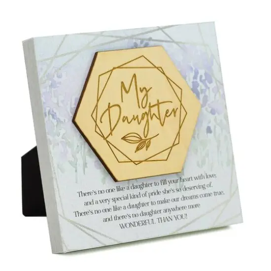 My Daughter Meadow Wood Plaque {1}