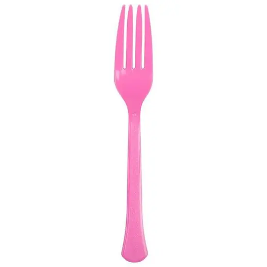 JAM Paper Premium Utensils Plastic Forks Party Pack, 48ct. Fuchsia Pink {3}