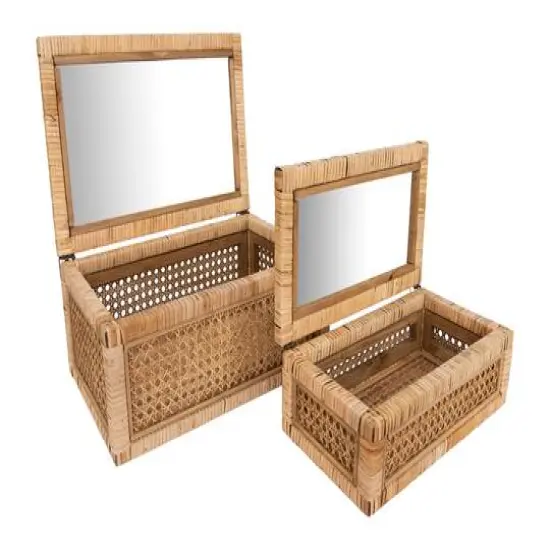 Hello Honey&reg; Cane & Rattan Display Box with Glass Lid Set {9}