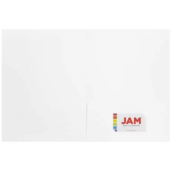 JAM Paper Premium Matte 2-Pocket Folders, 6ct. White {5}
