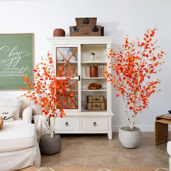 5ft. Autumn Birch Artificial Fall Tree {6}