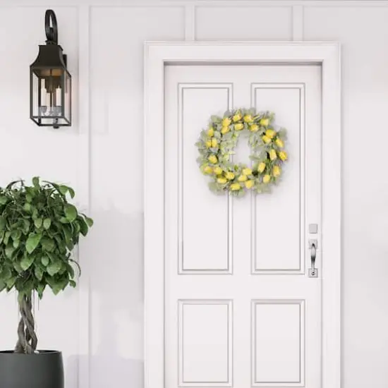 24" Yellow Spring Tulip Wreath {4}