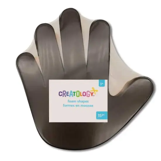 6.5" Natural Hand Foam Shapes, 35ct. by Creatology&trade; {3}