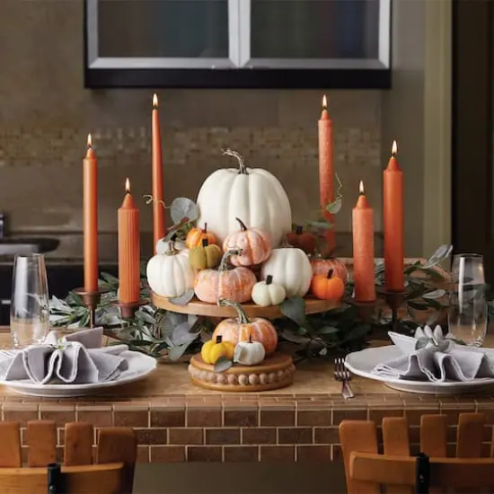 Root Candles 7" Unscented Grecian Collenette Taper Candles, 4ct. Rust {5}