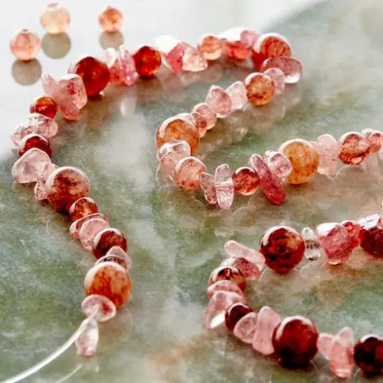 Strawberry Quartz Semi-Precious Beads Value Pack by Bead Landing&trade; {3}