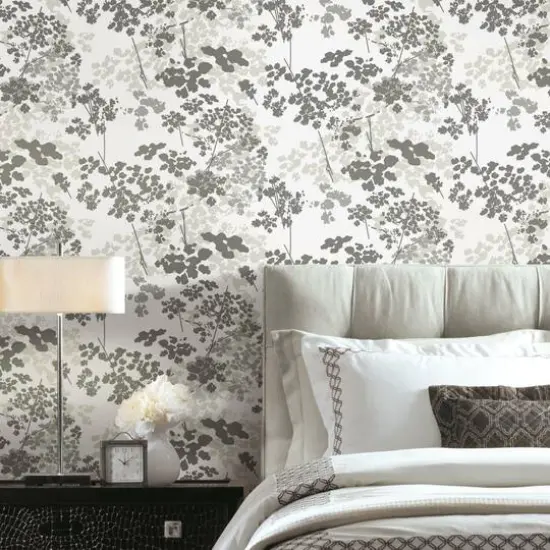 RoomMates Queen Anne's Lace Peel & Stick Wallpaper Brown {5}