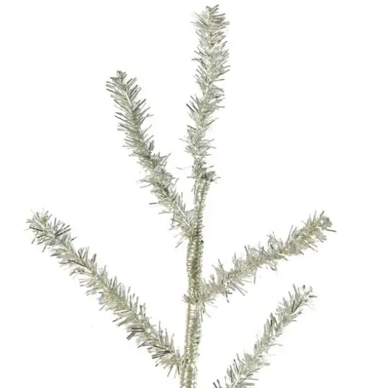 3ft. Unlit Champagne Tinsel Artificial Christmas Twig Tree {5}